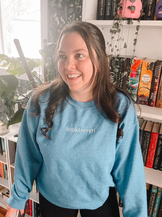 Booktrovert Embroided Sweatshirt
