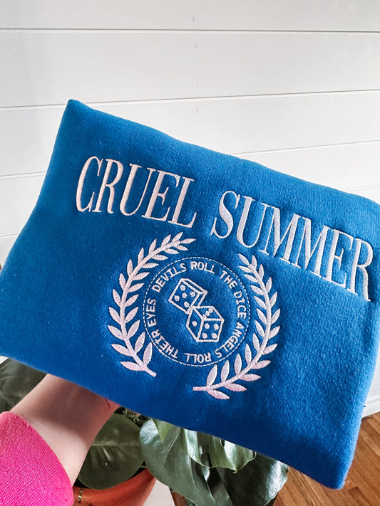 Cruel Summer Inspired Embroided Sweatshirt